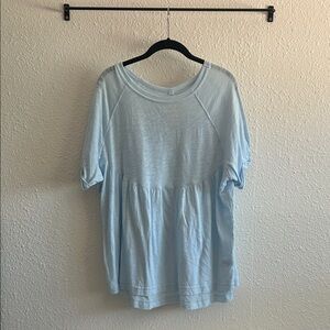 American Eagle Outfitters Light Blue Short Sleeve Top